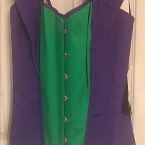 Joker Batman Green/purple costume corset NEW